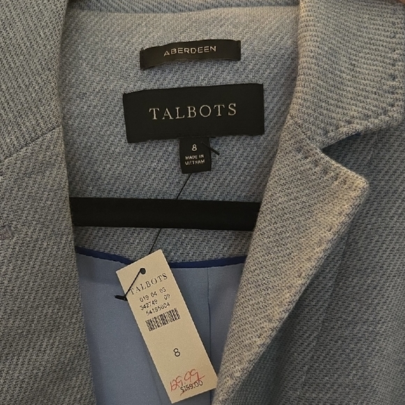 Talbots Light Blue Women's Blazer - Picture 7 of 9